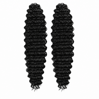 Synthetic Deep Wave Feather Crochet hair