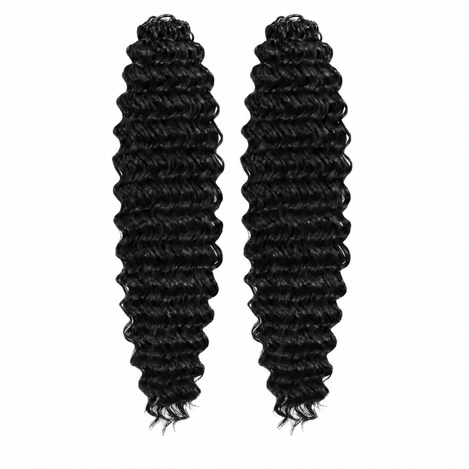 Synthetic Deep Wave Feather Crochet hair