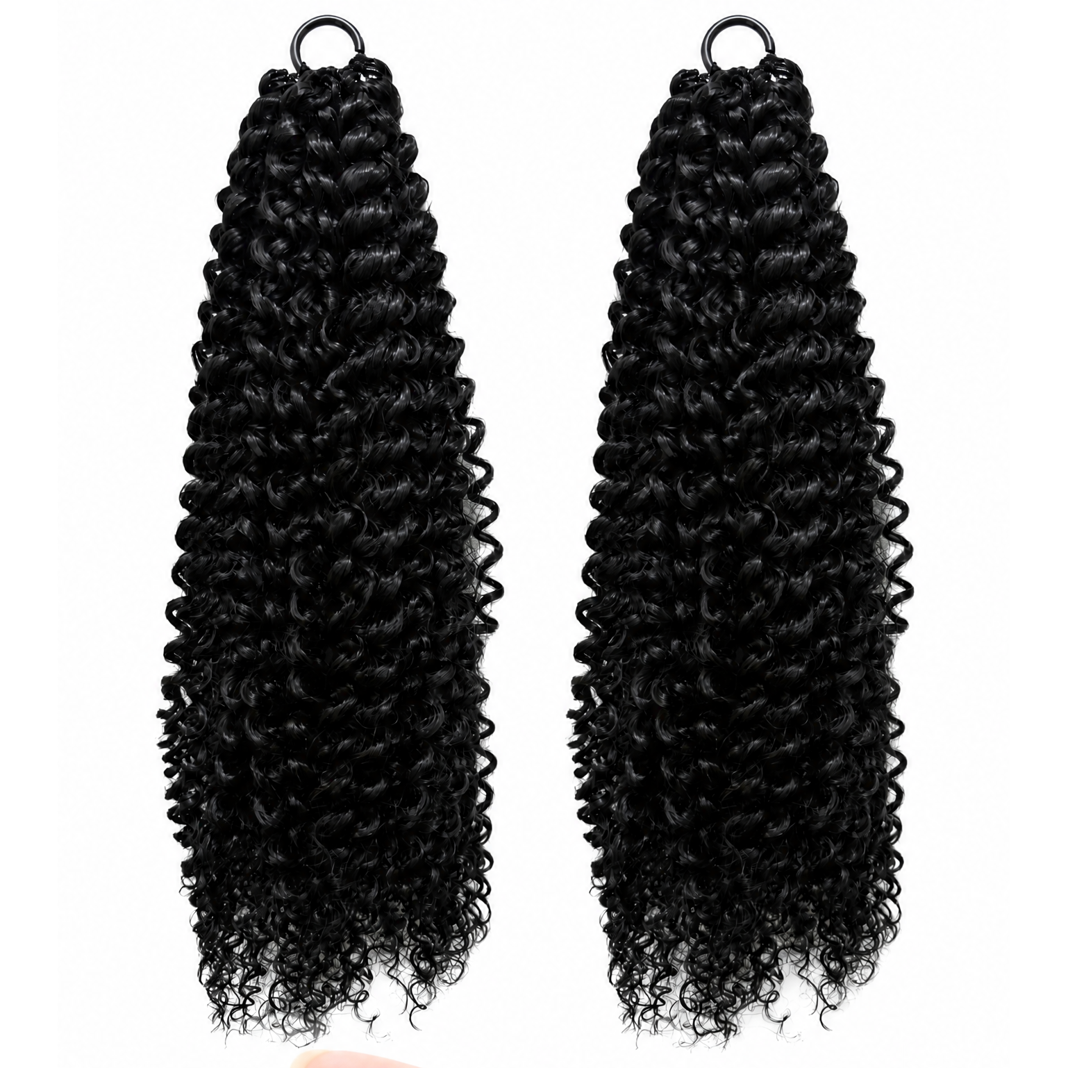 Synthetic Jerry Curly Feather Crochet hair