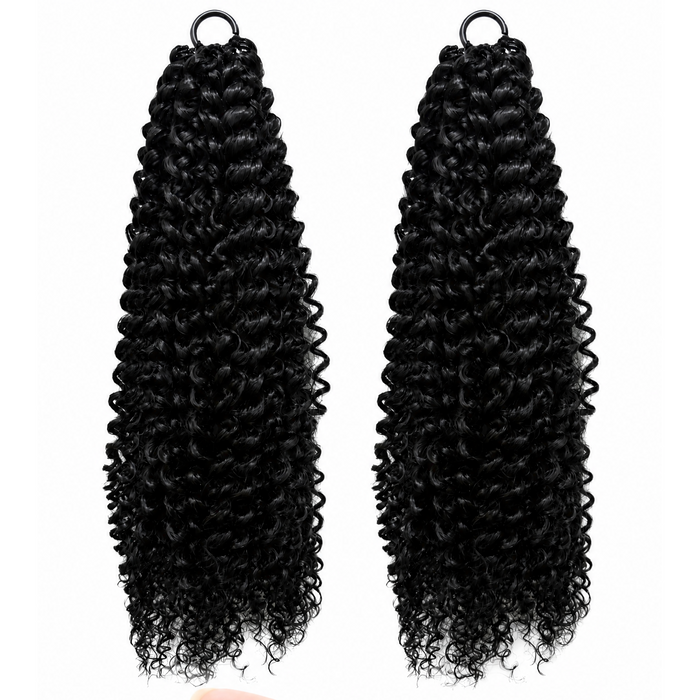 Synthetic Jerry Curly Feather Crochet hair