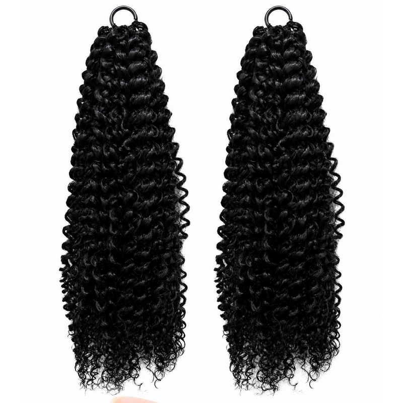 Synthetic Jerry Curly Feather Crochet hair
