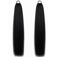 Synthetic straight Feather Crochet hair