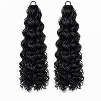 Synthetic water wave Feather Crochet hair