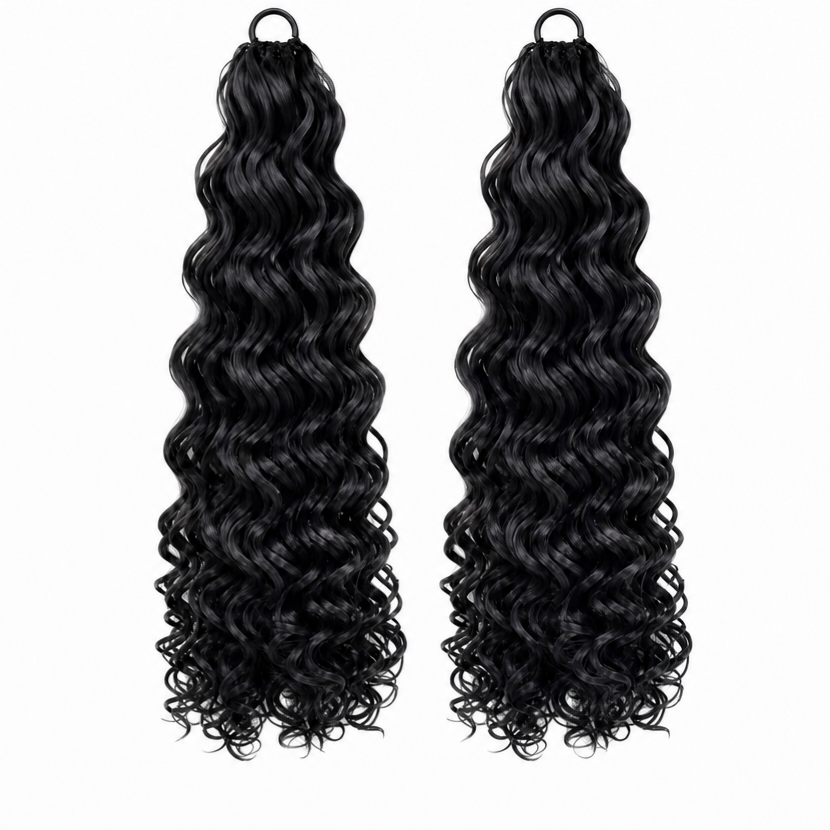 Synthetic water wave Feather Crochet hair
