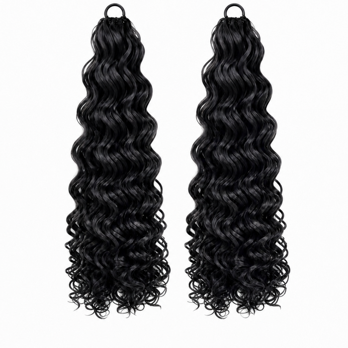 Synthetic water wave Feather Crochet hair