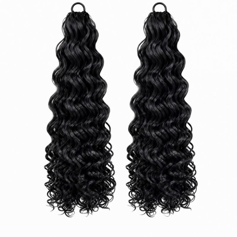 Synthetic water wave Feather Crochet hair