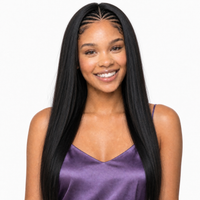 Synthetic straight Feather Crochet hair