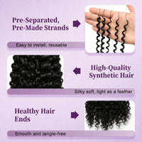Synthetic Jerry Curly Feather Crochet hair
